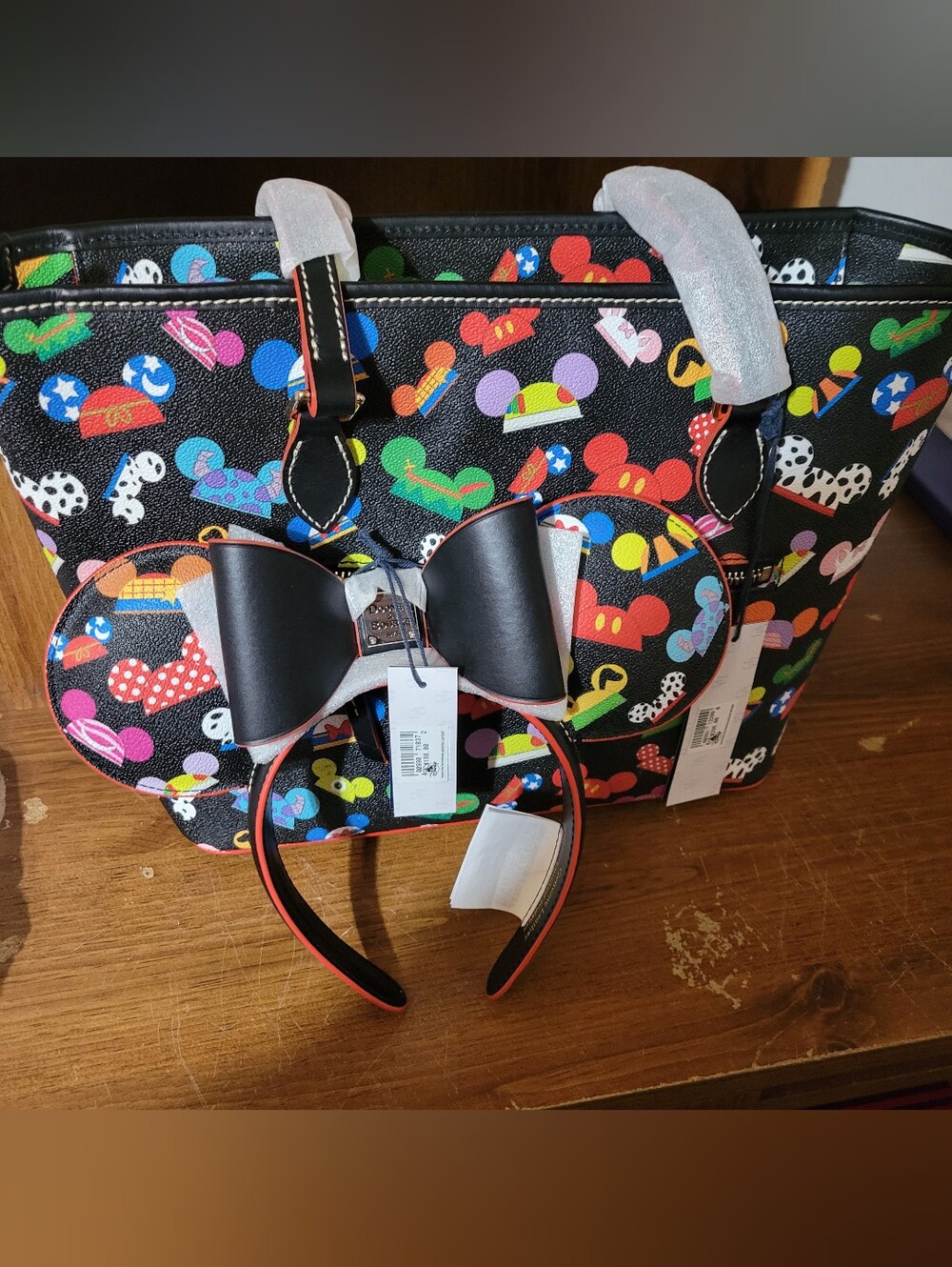 Dooney & Bourke Mickey Ear Hat Tote And Matching Ears Set. Nwt